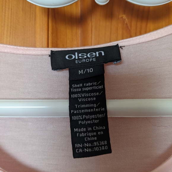 Olsen blouse, light pink, size M/10 - Picture 3 of 3